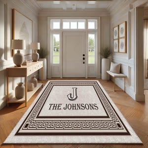 Personalized Door Mat, Custom Entry Rug, Monogrammed Welcome Mat, Indoor Doormat, Luxury Entryway Rug, Elegant Home Decor, Custom Floor Mat