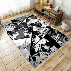 Anime, Alfombra de Anime, Alfombra Manga, Alfombras para Habitación Infantil, Alfombra Moderna, Alfombra Personalizada, Alfombra Popular, Alfombra Fantástica, Alfombra de Salón, Decoración, Alfombras con Diseño Artístico