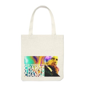 Jim Rohn fro things to change you have to change Polyester Tote Bag