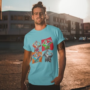 MARK HUGHES Pop art Men&#39;s Cotton Crew Tee