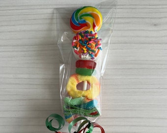 SMALL Super Mario Candy Kabobs with FREE personalized tags