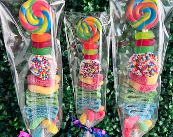 Large Birthday Candy Kabobs with FREE personalized tag, Birthday Party Favors, Birthday Treat, Kids Candy, Candy Table