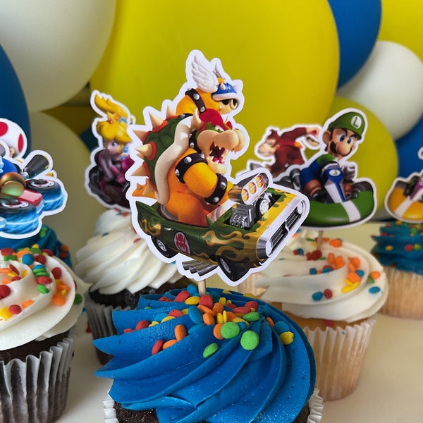 Mario Kart Cupcake Toppers