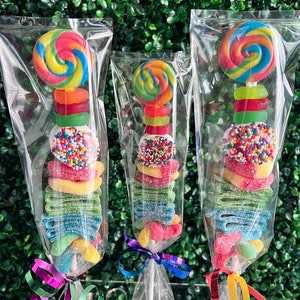 Large Birthday Candy Kabobs with FREE personalized tag, Birthday Party Favors, Birthday Treat, Kids Candy, Candy Table