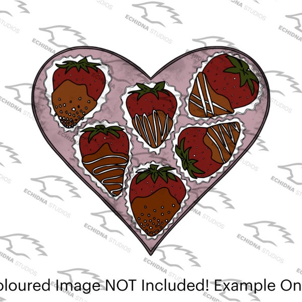 Valentines Chocolate Digital Stamp (Svg, Png, Pdf, Jpg)