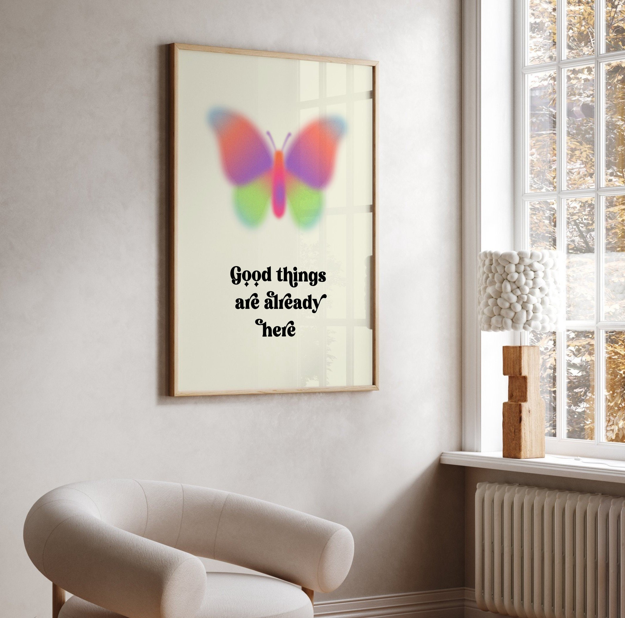 Good Things Are Already Here PRINTABLE, Butterfly Aura Poster, Manifest ...