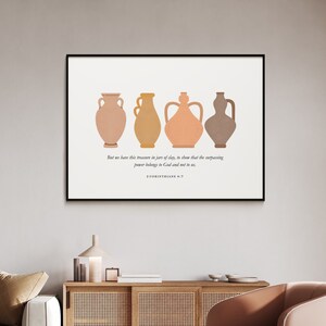 Treasure in Jars of Clay PRINTABLE, 2 Corinthians 4:7, Modern Christian ...