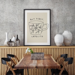 Cafecito imprimible, decoración de cocina española, arte de pared con café estético, *descarga digital*, regalo para amantes del café, impresión de taza de café linda imagen 8
