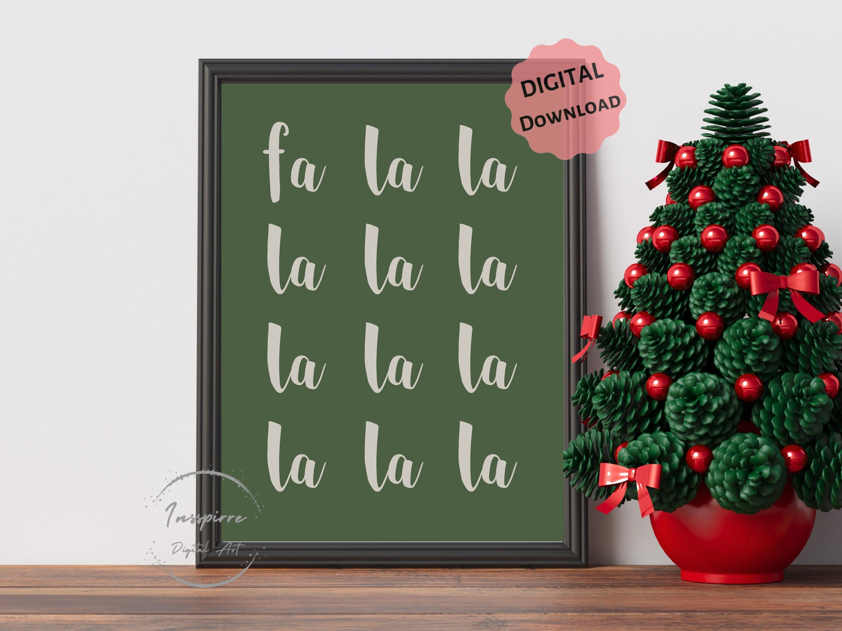 Fa La La Christmas Fabric / Christmas Song Fabric / Deck the Halls