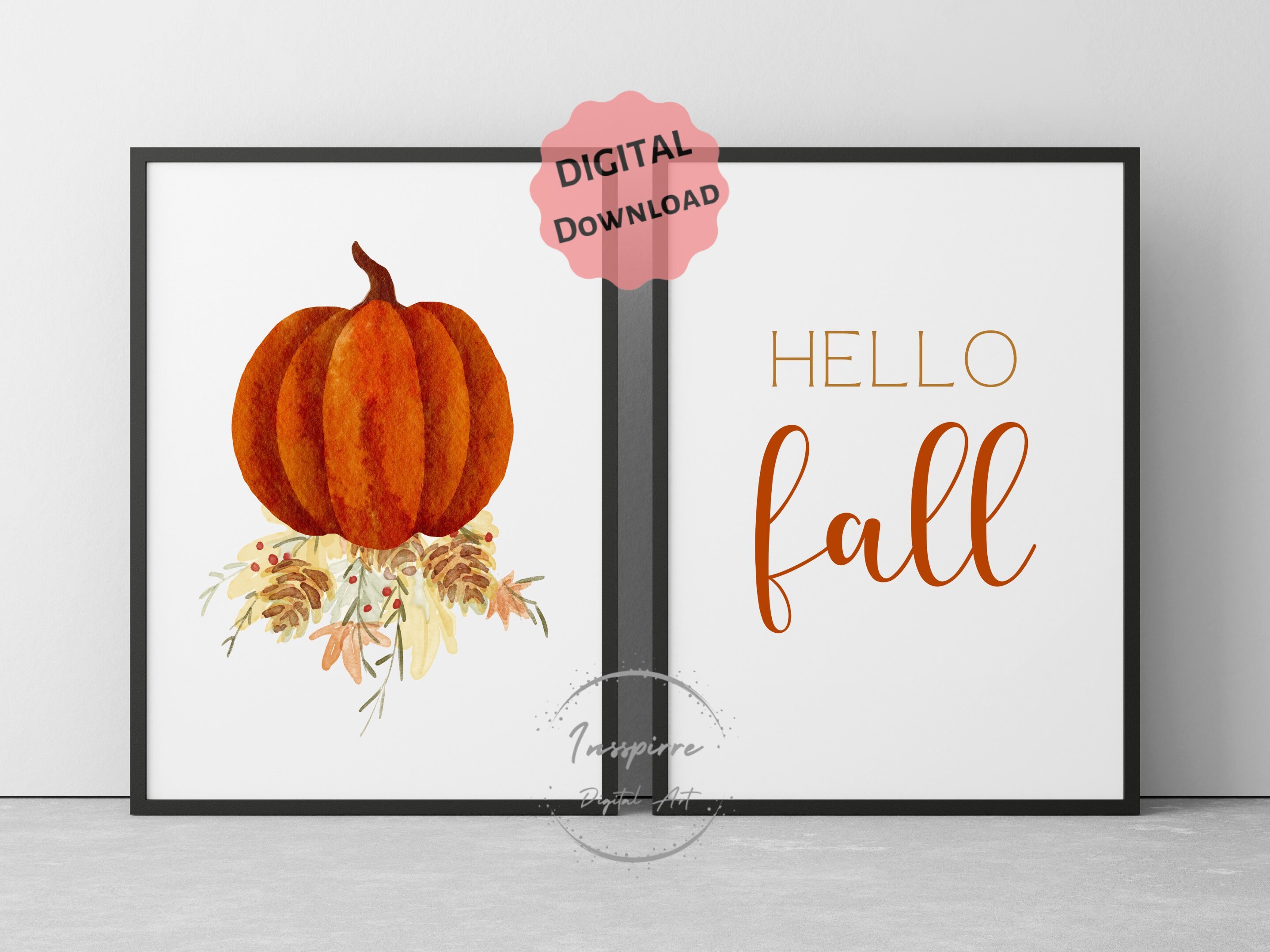 Hello Fall Sign Harvest Pumpkin segno di legno decorazione zucca decorativa ciondolo in legno per il Ringraziamento