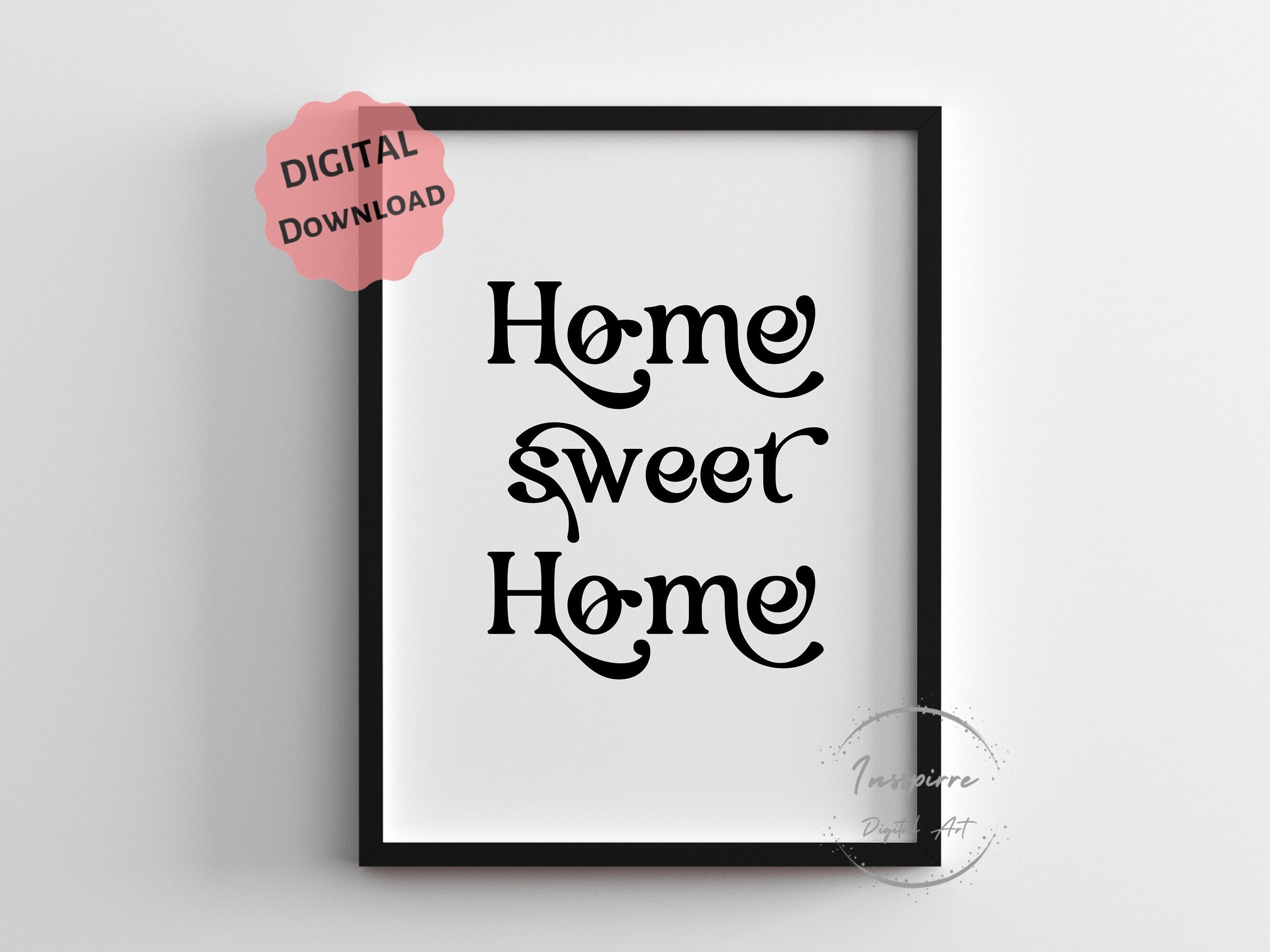 Home Sweet Home PRINTABLE, Living Room Wall Art, Entryway Decor ...