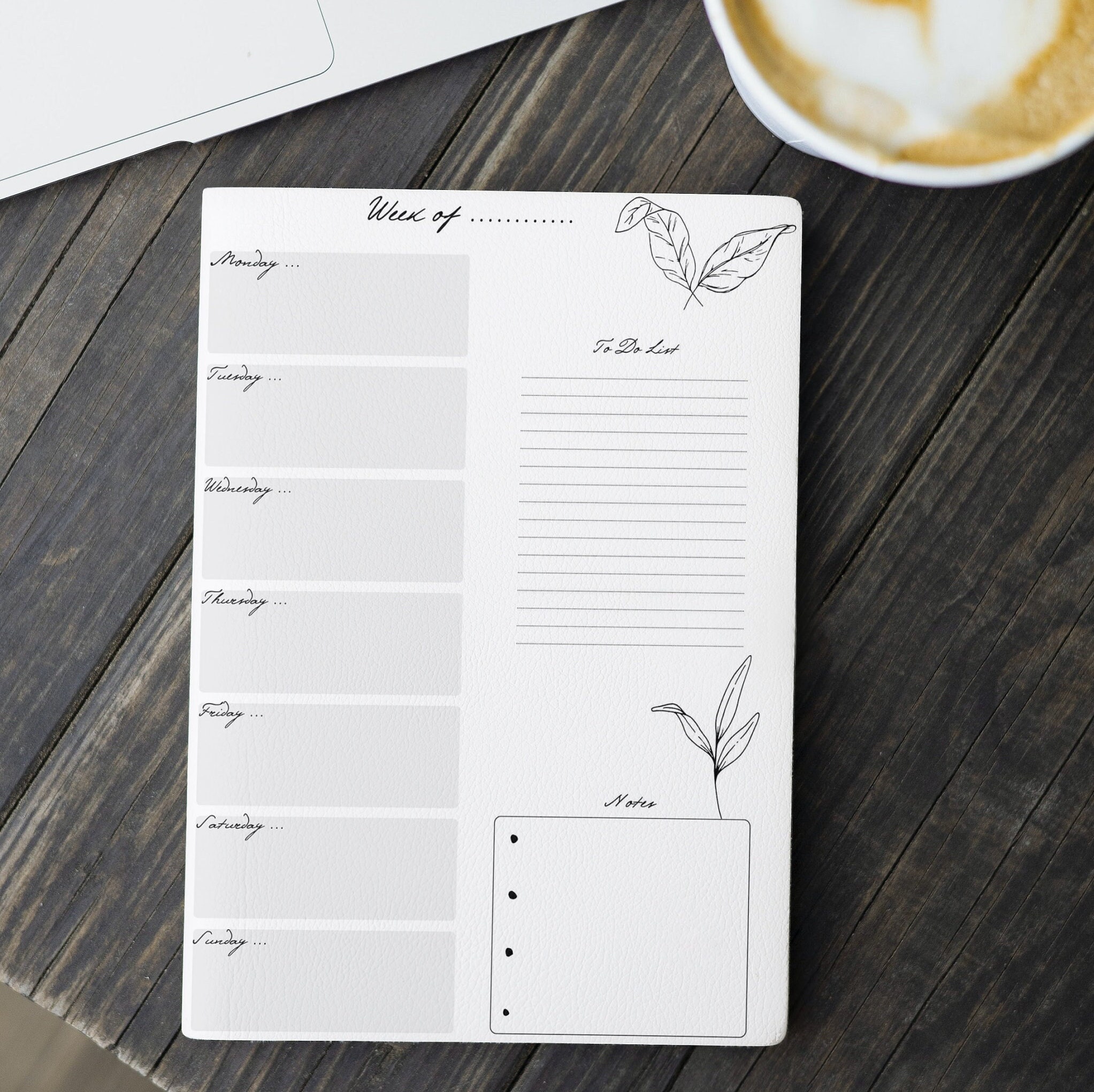 Weekly Planner Printable to Do List Digital Planner Minimalist Weekly ...