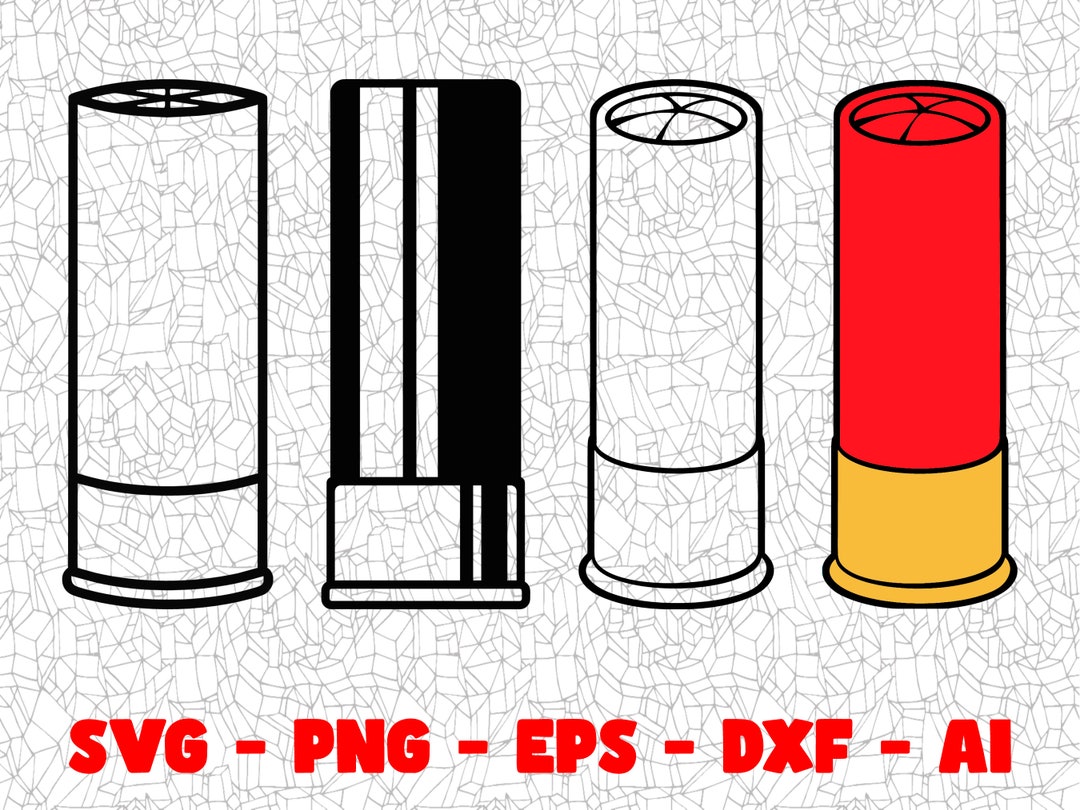 Shotgun Shell SVG, Craft Files, PNG Design, Cricut, Silhouette, Vinyl
