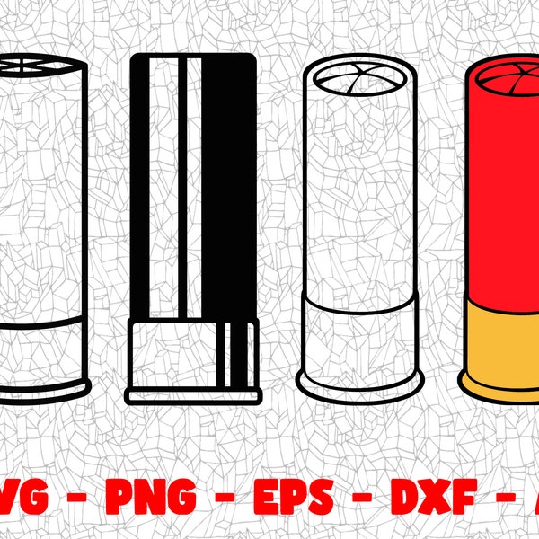 Shotgun Shell SVG, Craft Files, PNG Design, Cricut, Silhouette, Vinyl Cut File, Digital Clipart, T-Shirt Design, Dtg, Dtf, Sublimation, Ammo