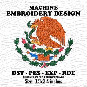 Mexico Embroidery Design, Mexican PES File to Embroider, Brother Machine, Babylock Embroidery, Ricoma DST