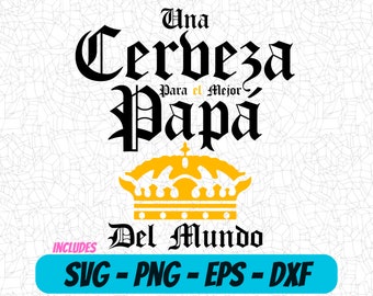 Cerveza Papa SVG, mexikansk pappa-tröjadesign (digitala filer)