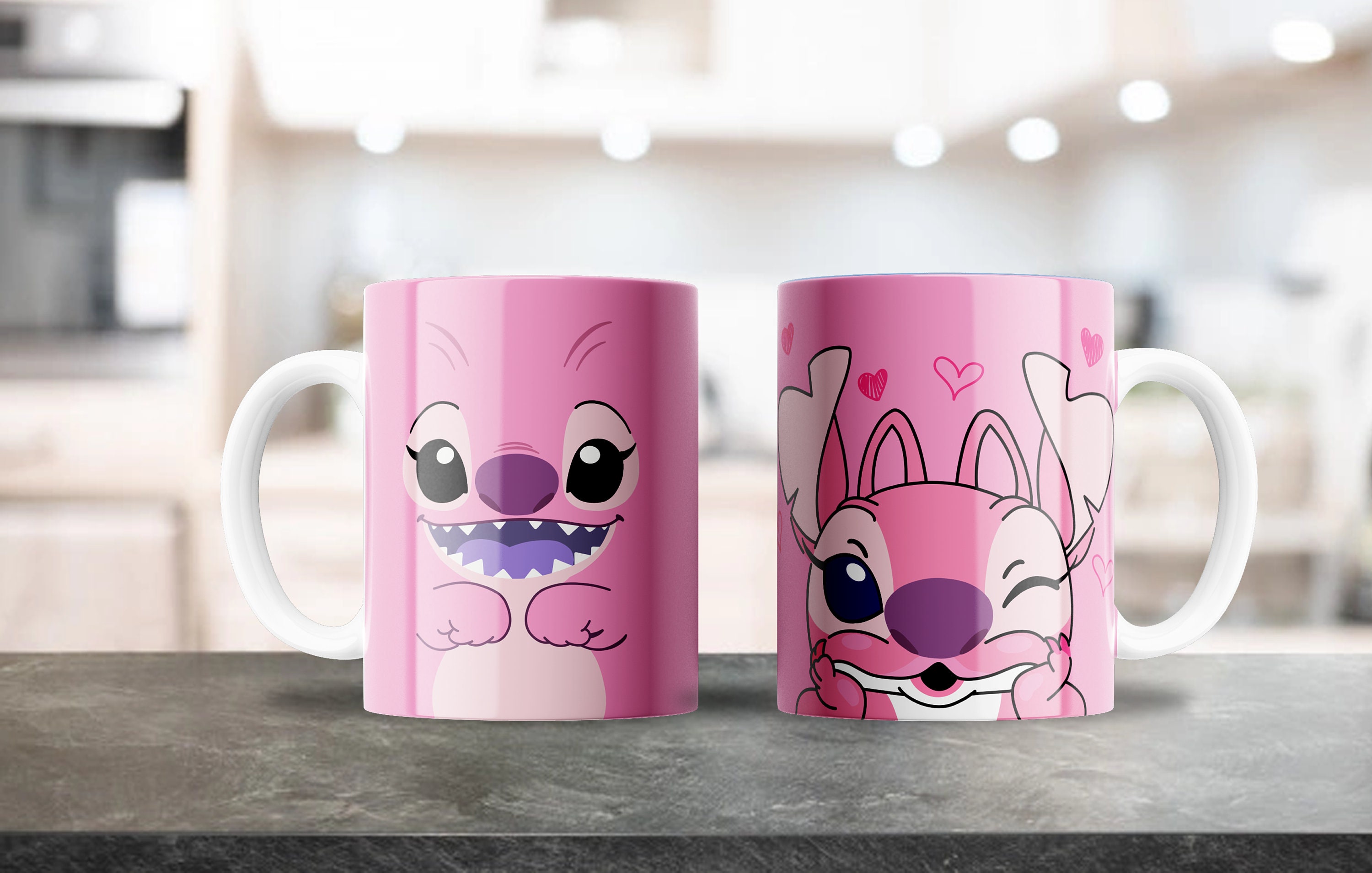 Taza Stitch Doble Vista