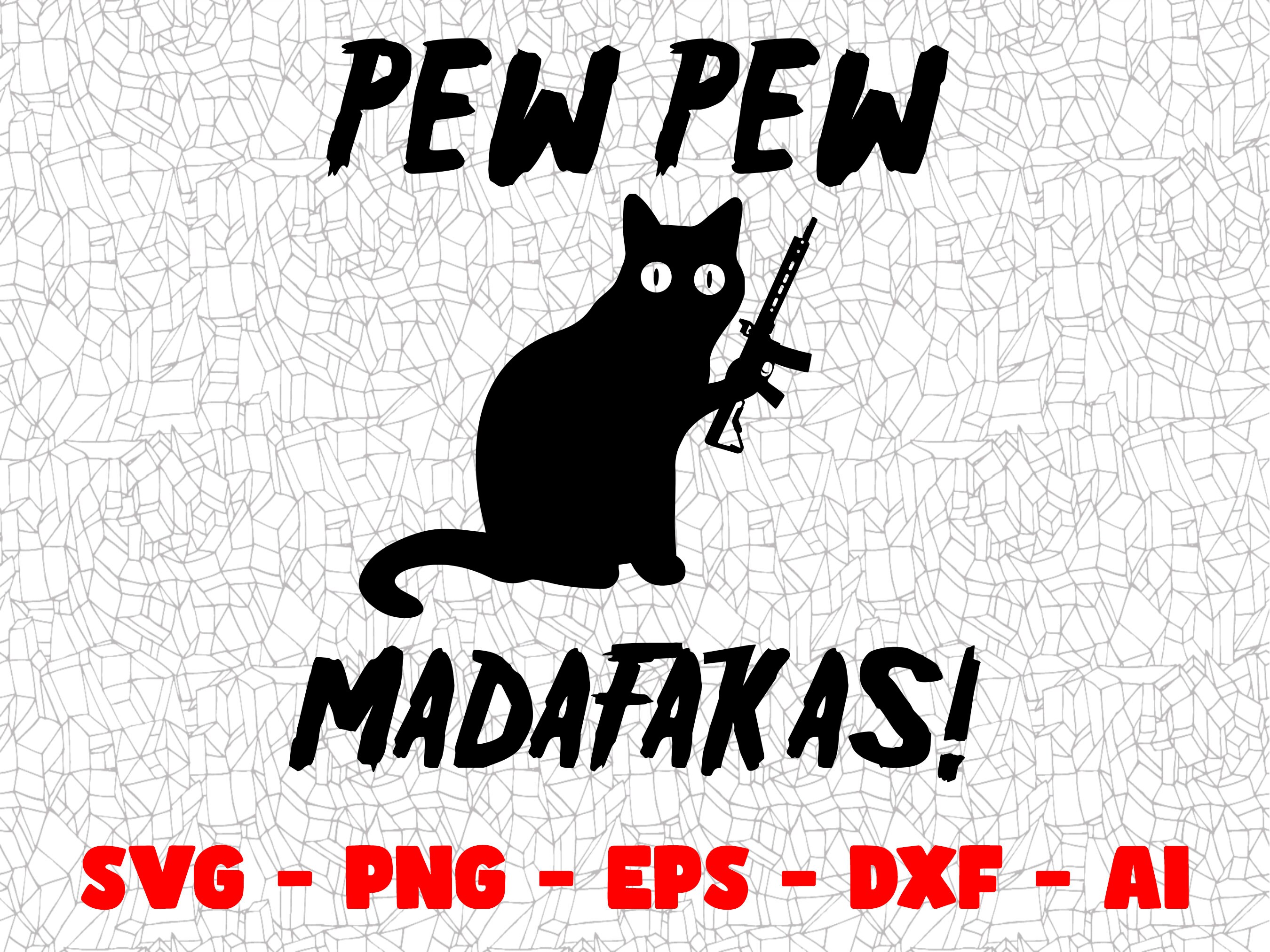 Pew Pew Cat SVG Design Craft Files PNG Design Cricut Etsy