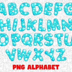 Bubble PNG Alfabeto, Archivos De Manualidades, Diseños PNG, Clipart Digital, Diseño De Camisetas, Dtg, Dtf, Sublimación, Decoraciones De Fiestas, Diseños De Cumpleaños