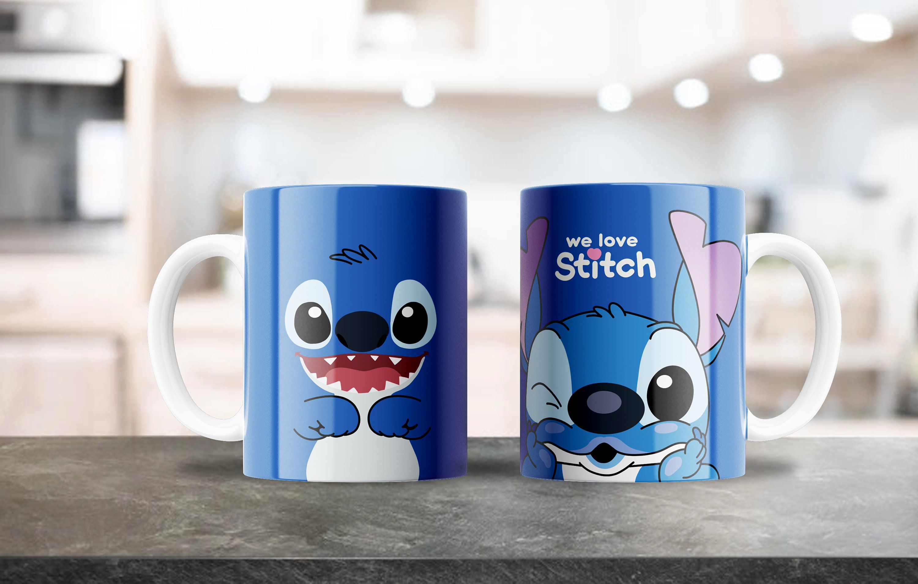 Disney Lilo & Stitch Scrump & Stitch Ohana Taza Y Tapadera