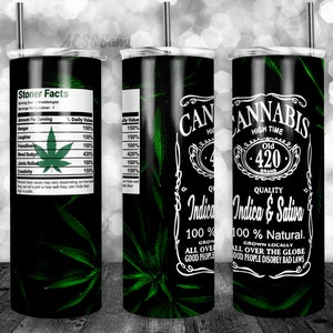 Cannabisontwerp, voor 20 oz-beker, sublimatieontwerp, nieuwigheidsbeker, afbeelding beker, beker, Plantilla-sublimacion, waterglijbaan, vinylfolie