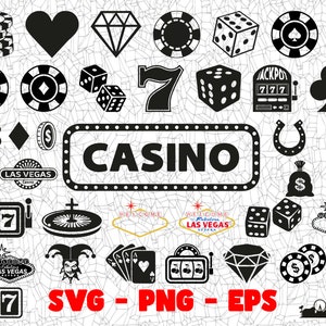 Casino SVG, Craft Files, PNG Design, Cricut, Silhouette, Vinyl Cut File, Digital Clipart, T-Shirt Design, Dtg, Dtf, Sublimation, Party