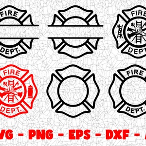 SVG pompiers, fichiers d’artisanat, conception PNG, cricut, silhouette, fichier de découpe de vinyle, clipart numérique, conception de t-shirt, dtg, dtf, sublimation