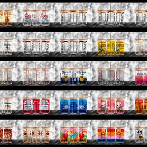 100 Libby Can PNG Bundle for 16oz Glass Cans | Sublimation Designs for Libby Glass Tumblers