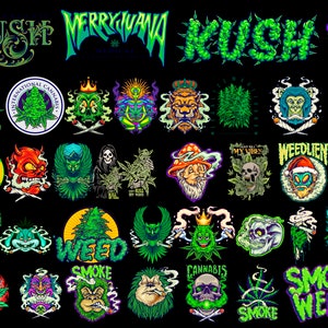 90+ Cannabis T-Shirt Designs Bundle, PNG DTG DTF Sublimation (Digital Download) image 2