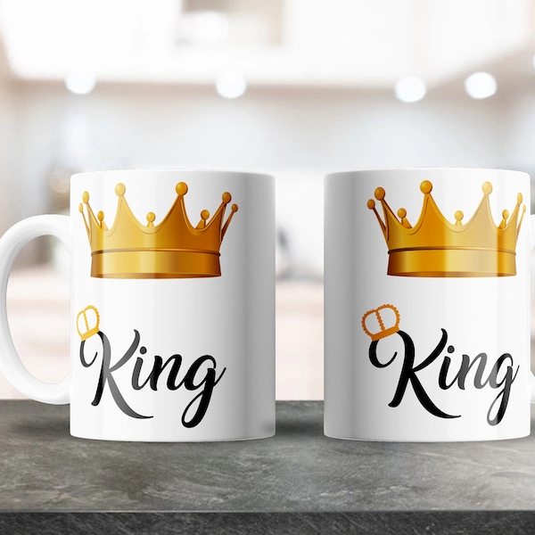 King Mug Design, This design can be used to sublimate 11 & 15oz coffee mugs, Diseño para taza de cafe, Sublimation Design, Mug Shop