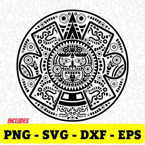 Aztec Calendar Svg Etsy Aztec Calendar Svg Etsy
