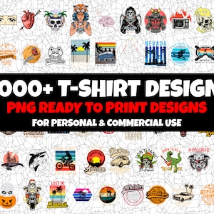 5,000+ T-Shirt Design Bundle, PNG Designs, DTG, DTF, Sublimation, Waterslide, Screen Printing, Tshirt Bundle, Tee Designs, Trending Designs