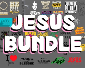 Christian T-Shirt Design Bundle, PNG Designs (Digital Download)