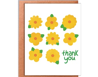 Thank You Cards, 70's Thank You Card, Thank You Card, Illustration