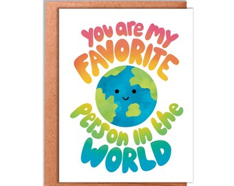 My Favorite Person Greeting Card | Cute appreciation card