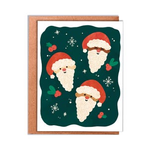 Cartão de felicitações de Natal do Papai Noel | Cartão fofo de Natal