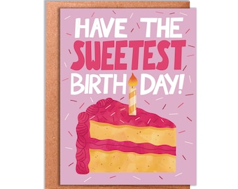 Sweetest Birthday Card | Cute birthday greeting card