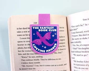 Fantasy Book Club Magnetic Bookmark | Fantasy Bookmark | Book Lover Gift | Cute Magnetic Bookmark