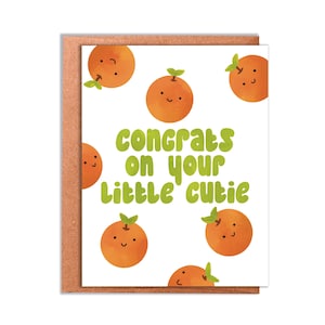 Wenskaart Babyshower Cutie | Gefeliciteerd met je kleine schatkaart voor een babyshower