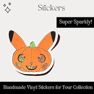 Sparkling Pumpkin Patch Pikachu Vinyl Sticker