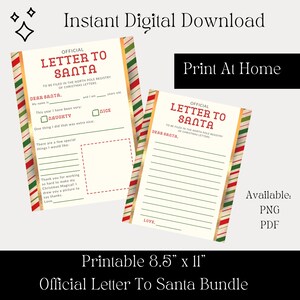 Kerstbrief aan de Kerstman | Officiële brief aan de Kerstman | Kerstverlanglijst voor kinderen | Eenvoudig af te drukken brief aan de kerstman | Kerstman Kerstlijst