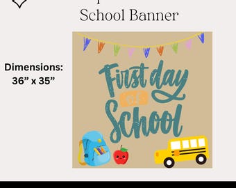 First Day of School Hand Painted Banner Pre Order