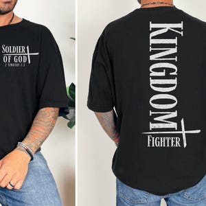 Soldier of God Shirt Kingdom Fighter Christian Mens Shirt Comfort Colors Shirt Bold Faith Apparel Spiritual Warrior Tee Adult Baptism Gift