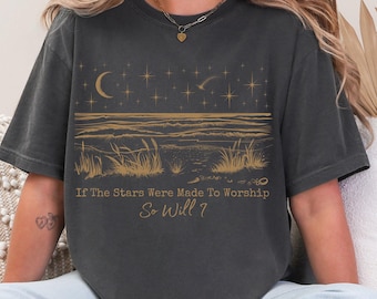 Camisa religiosa "Si las estrellas fueron hechas para adorar", camisa cristiana ...