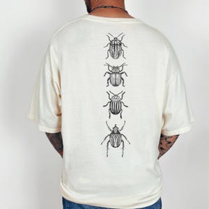 Comfort Colors Insect Shirt Beetle Shirt Entomology Gift Vintage Insect Shirt Cottage Core Clothes Linocut Bug Tee