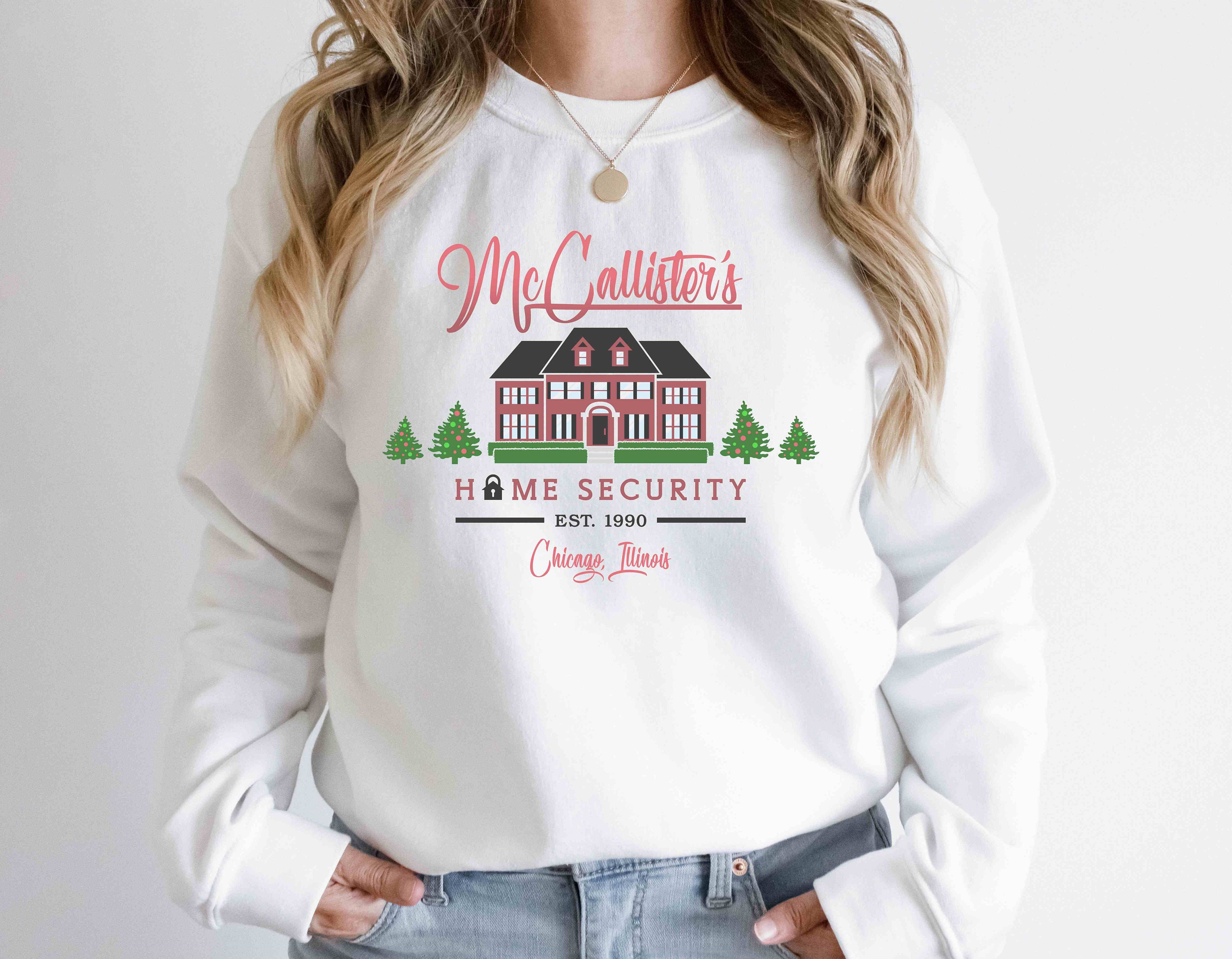 Discover Christmas Vacation Sweatshirt, McCallister's Home Security Sweatshirt, Home Alone Crewneck, Christmas Movie Sweater, Merry Christmas Sweatshirts