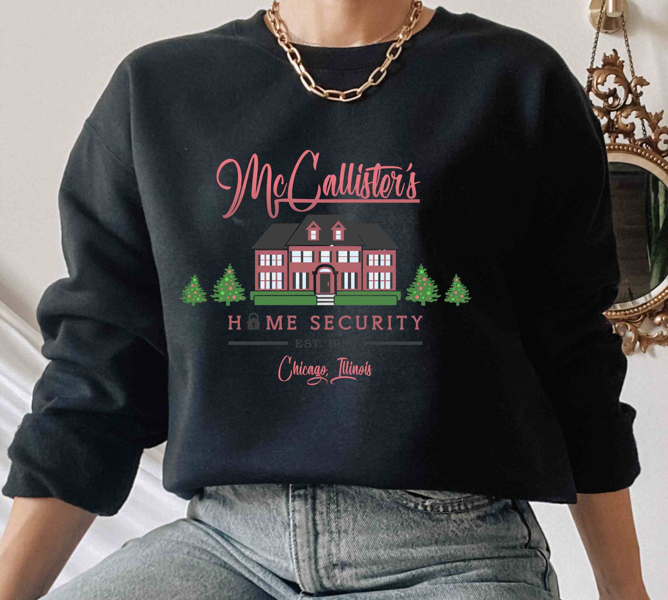 Discover Christmas Vacation Sweatshirt, McCallister's Home Security Sweatshirt, Home Alone Crewneck, Christmas Movie Sweater, Merry Christmas Sweatshirts