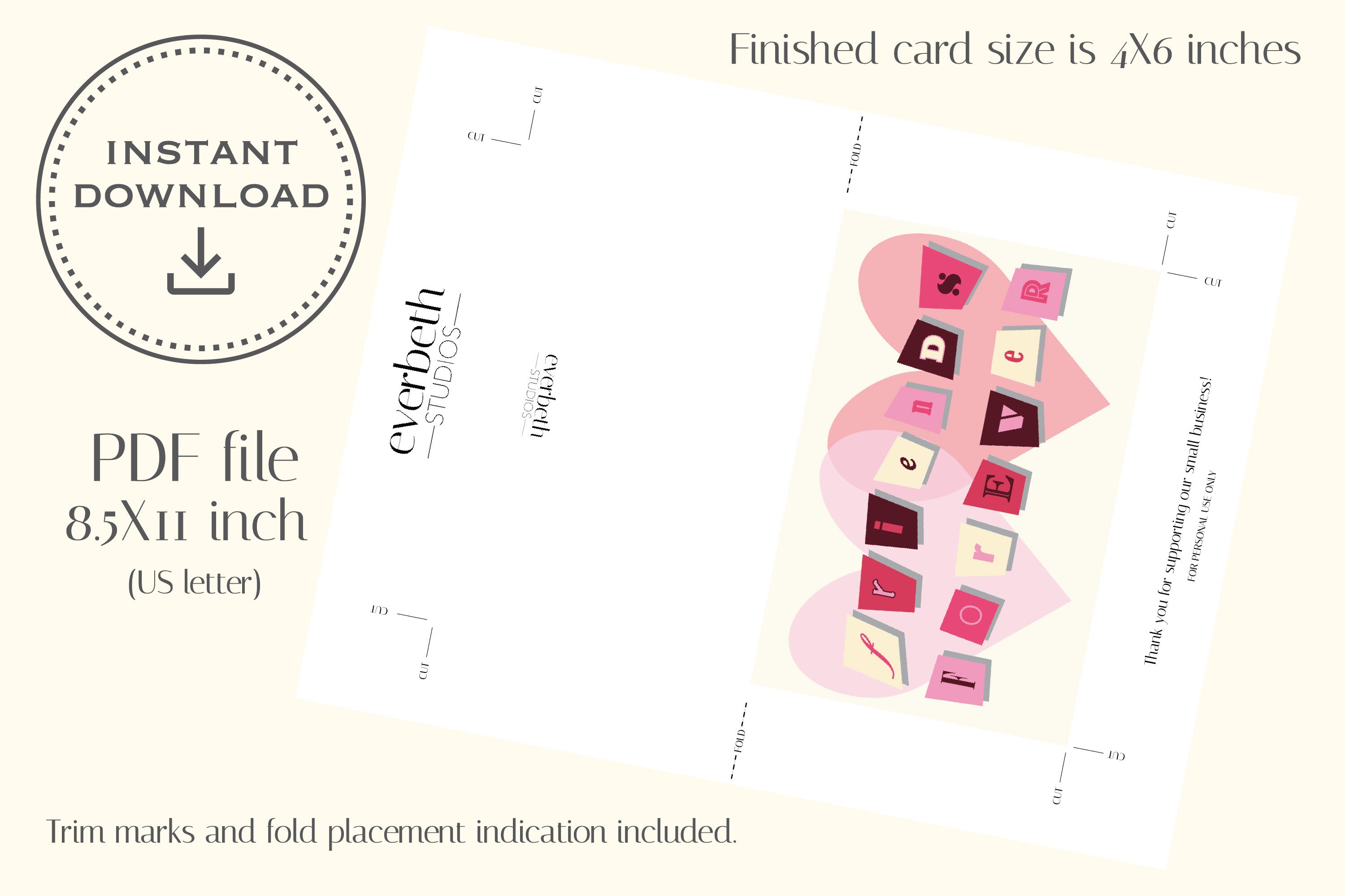 Envelope Note For Ransom Printable Valentine's Day Card | Envelope Template | Ransom Note ...