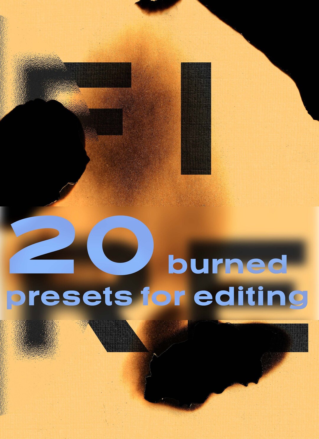 Realistic Editing Burned Presetes of Paper Design Asset Pack for Photo