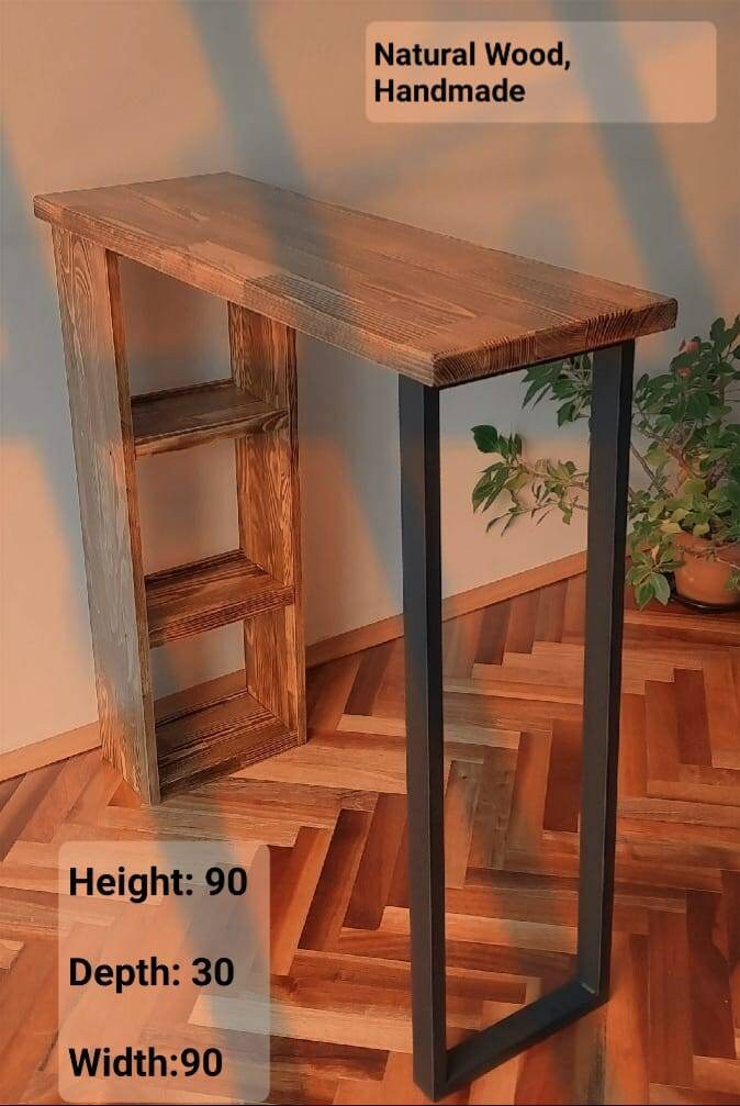 Wooden Bar Table Narrow Space Bar Table Dining Bar Table Etsy UK